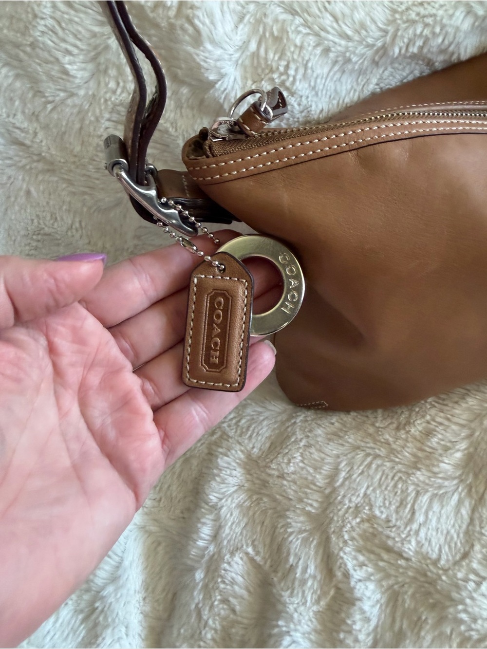 Vintage 2003 Coach Legacy West zipper baguette with wristlet - Picture 4 of 13